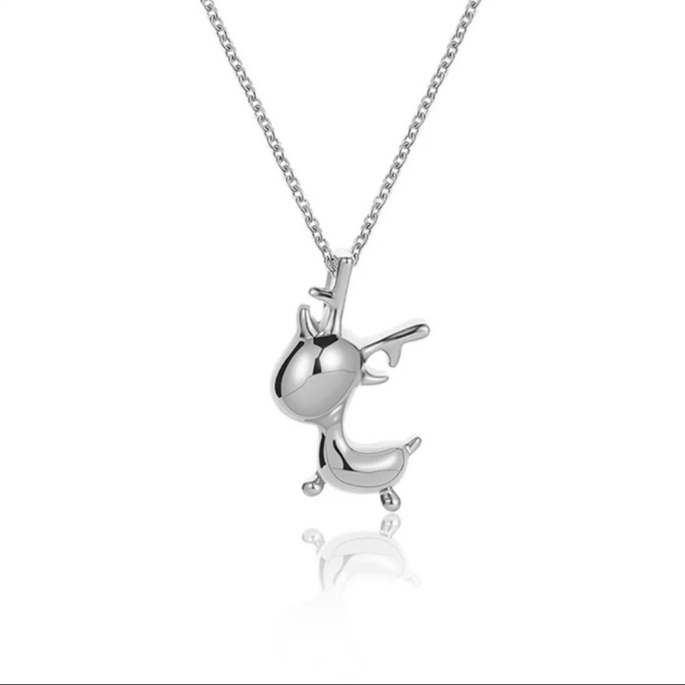 Sterling Silver Reindeer Pendant Necklace